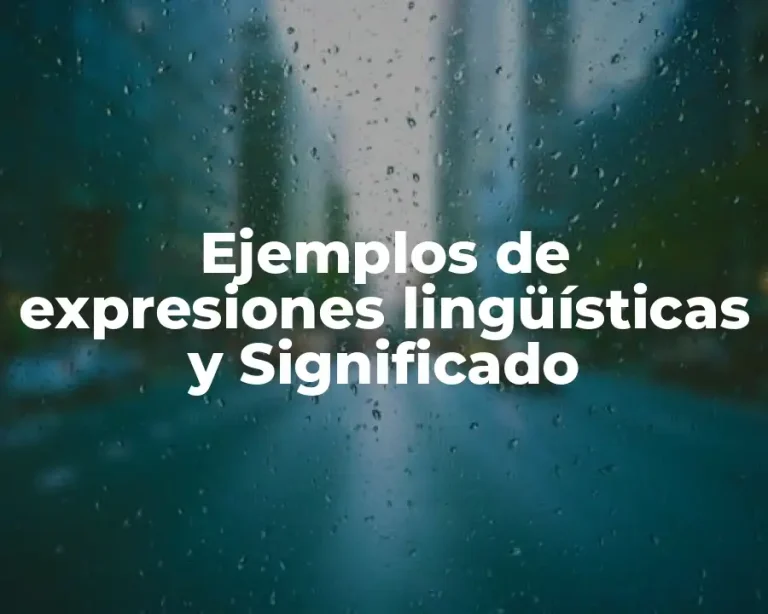 Ejemplos de expresiones lingüísticas y Significado