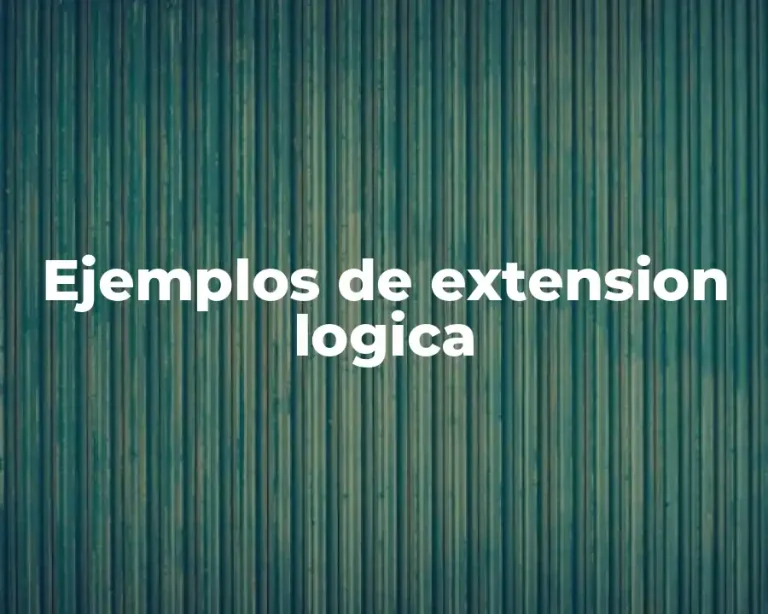 Ejemplos de extension logica