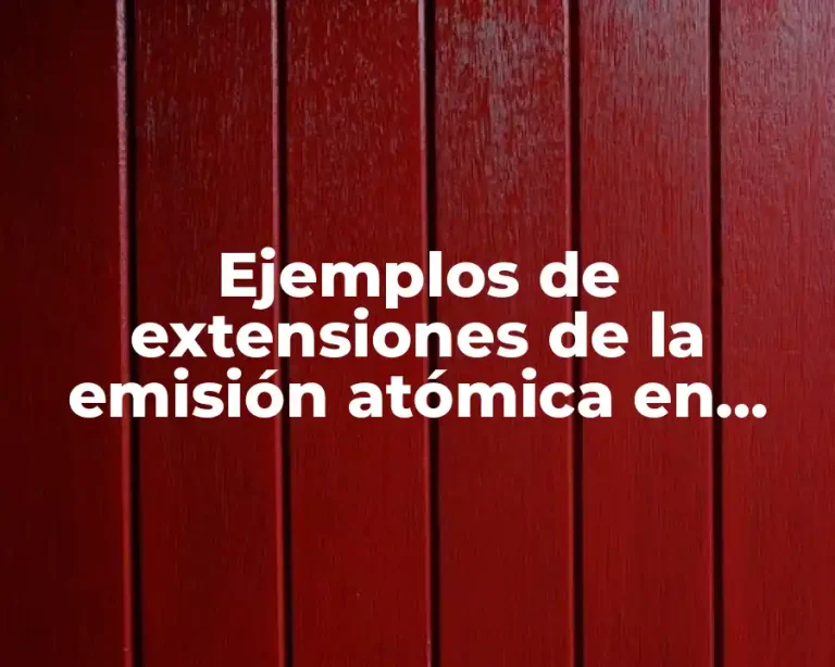 Ejemplos de extensiones de la emisión atómica en llama