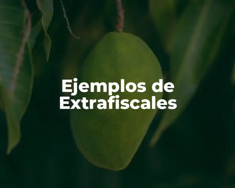 Ejemplos de Extrafiscales