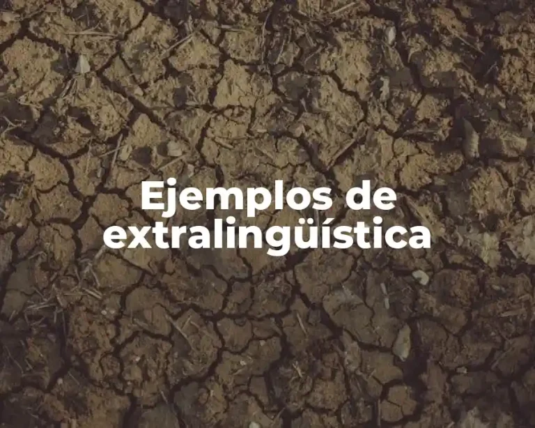 Ejemplos de extralingüística