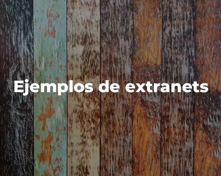 Ejemplos de extranets