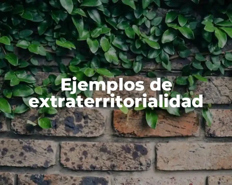 Ejemplos de extraterritorialidad