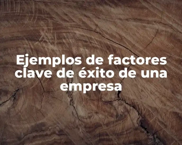 Ejemplos de factores clave de éxito de una empresa