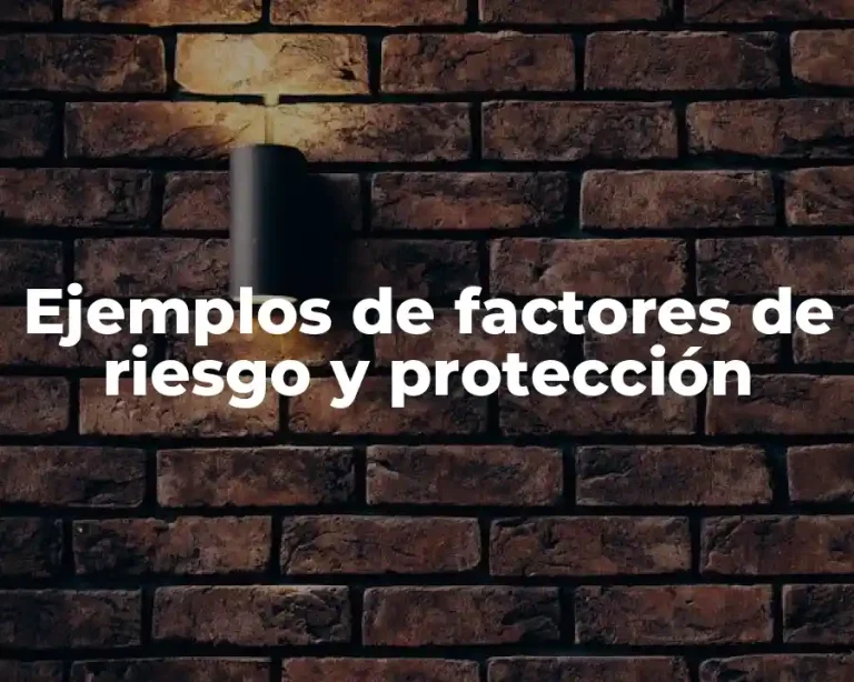 Ejemplos de factores de riesgo y protección
