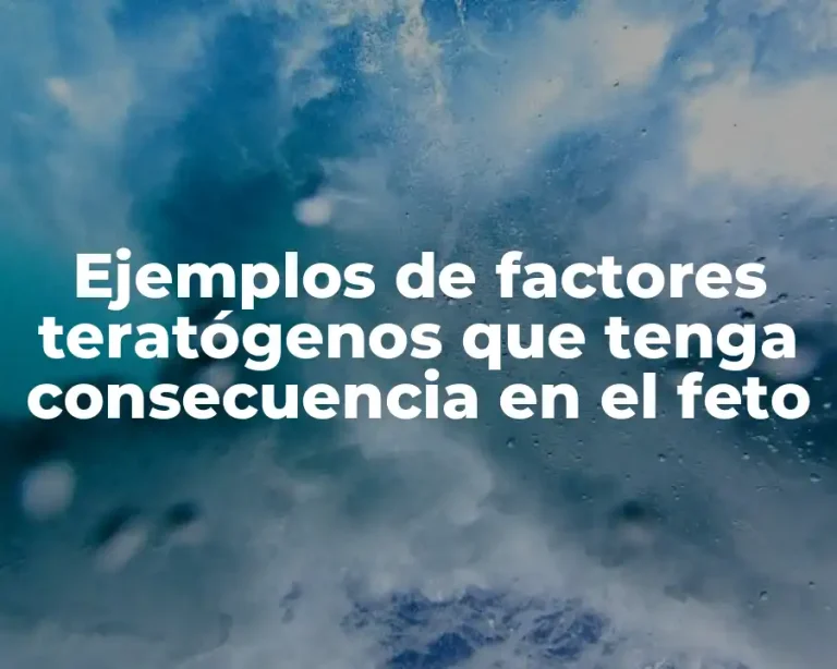 Ejemplos de factores teratógenos que tenga consecuencia en el feto