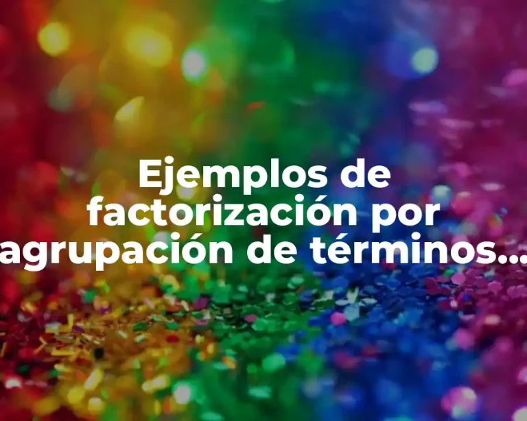 Ejemplos de factorización por agrupación de términos y Significado
