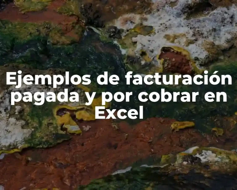 Ejemplos de facturación pagada y por cobrar en Excel
