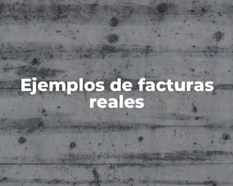 Ejemplos de facturas reales