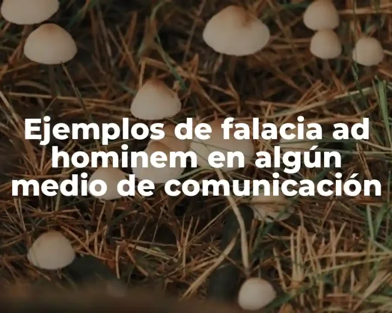 Ejemplos de falacia ad hominem en algún medio de comunicación