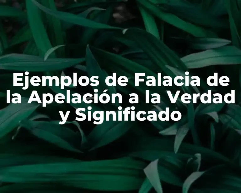 Ejemplos de Falacia de la Apelación a la Verdad y Significado