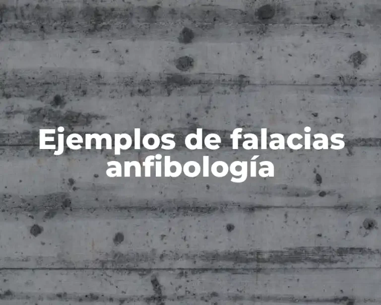 Ejemplos de falacias anfibología