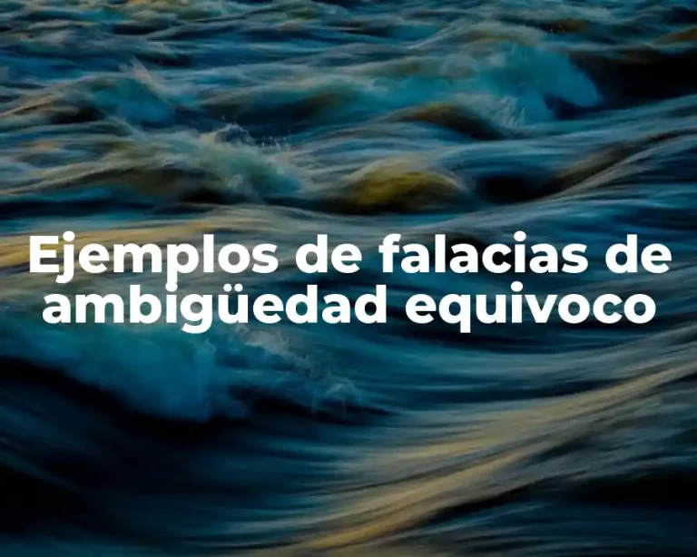 Ejemplos de falacias de ambigüedad equivoco