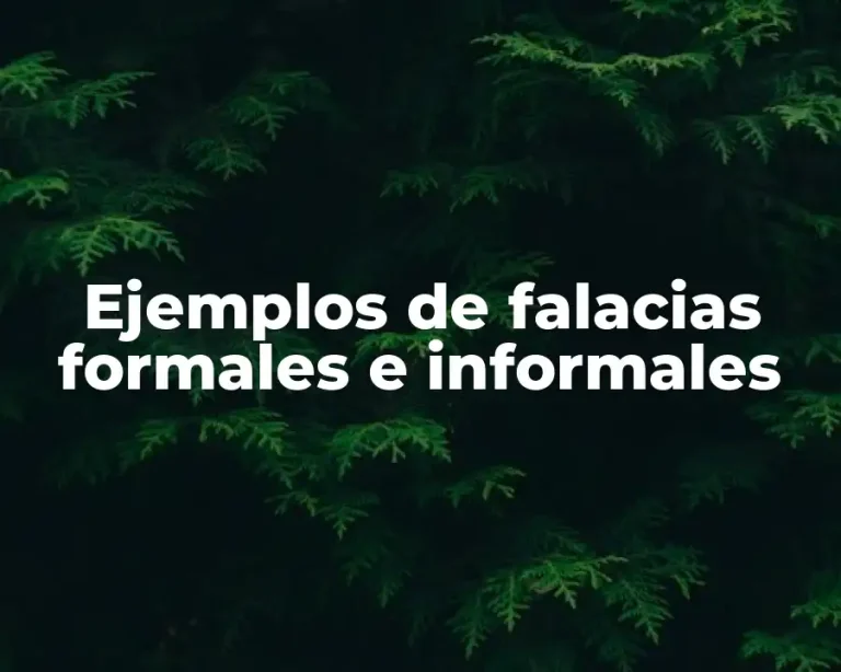 Ejemplos de falacias formales e informales