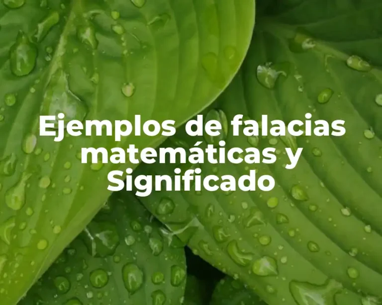 Ejemplos de falacias matemáticas y Significado