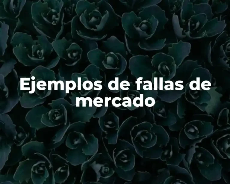 Ejemplos de fallas de mercado