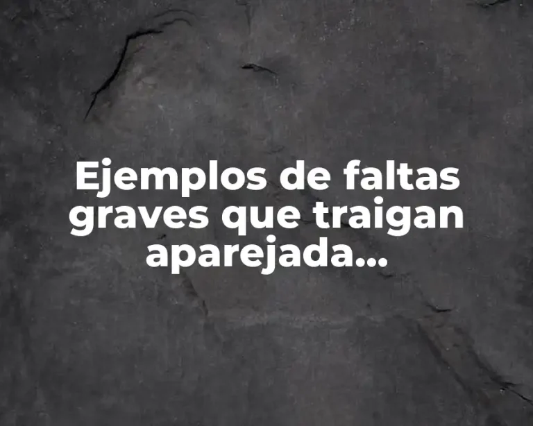 Ejemplos de faltas graves que traigan aparejada responsabilidad penal