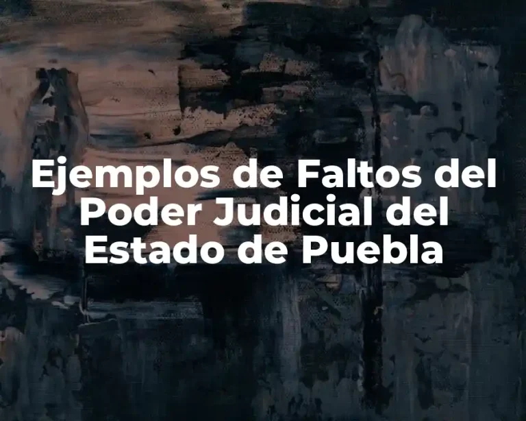 Ejemplos de Faltos del Poder Judicial del Estado de Puebla