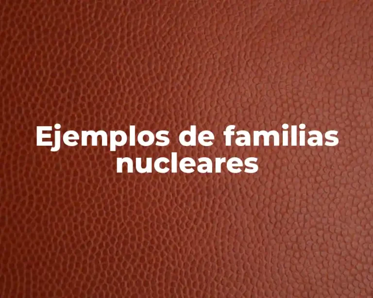 Ejemplos de familias nucleares