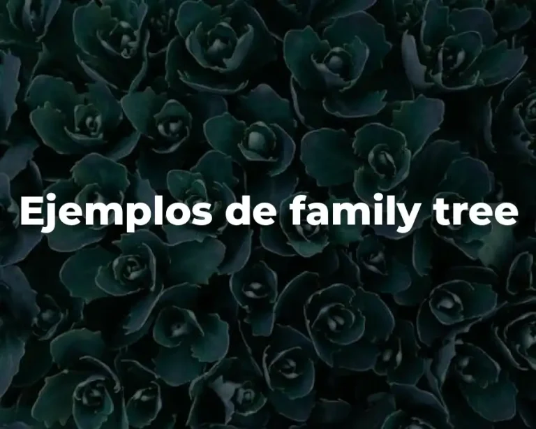 Ejemplos de family tree