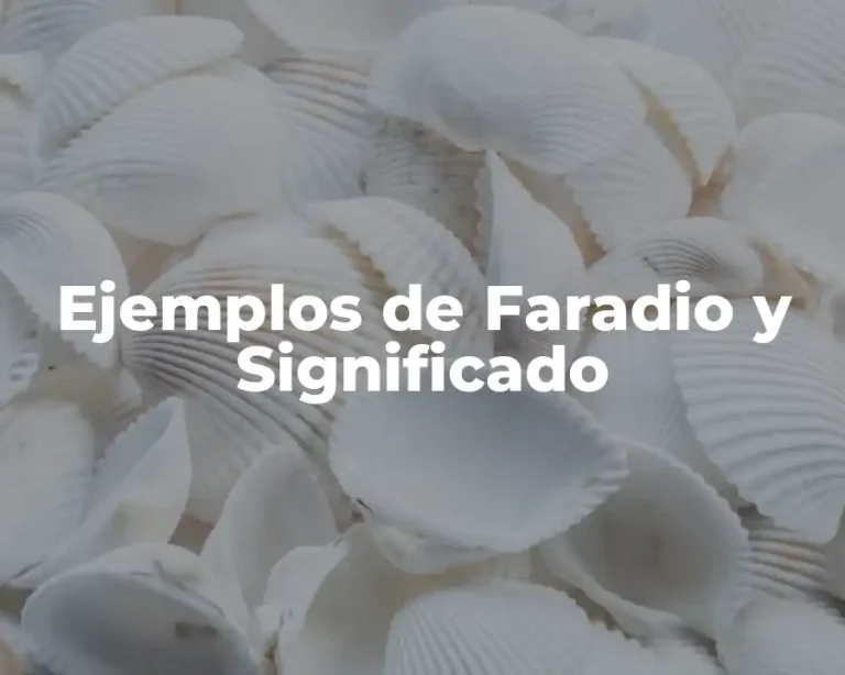 Ejemplos de Faradio y Significado