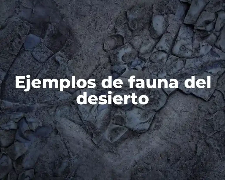 Ejemplos de fauna del desierto