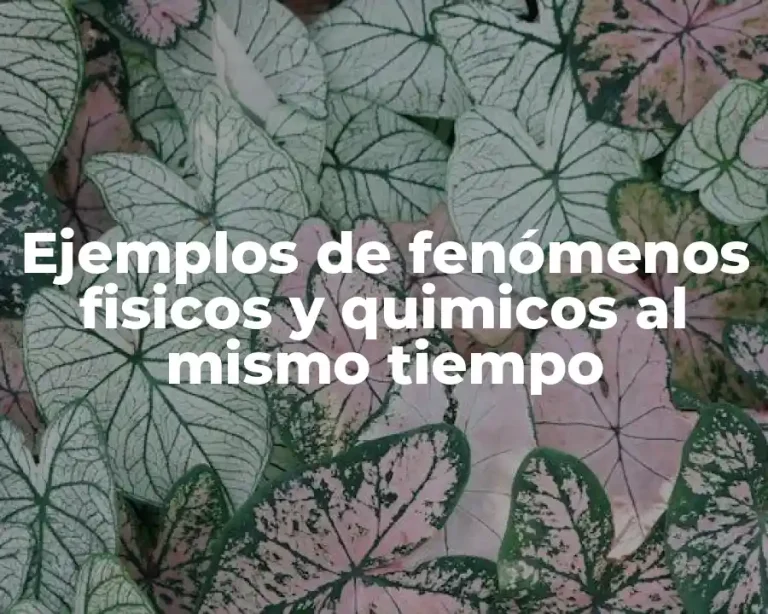 Ejemplos de fenómenos fisicos y quimicos al mismo tiempo