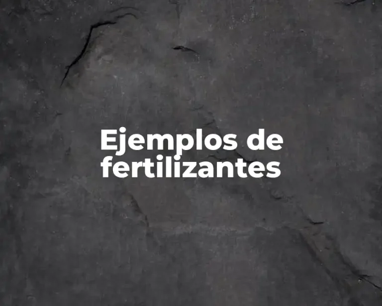 Ejemplos de fertilizantes