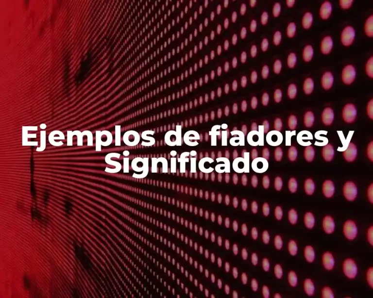 Ejemplos de fiadores y Significado