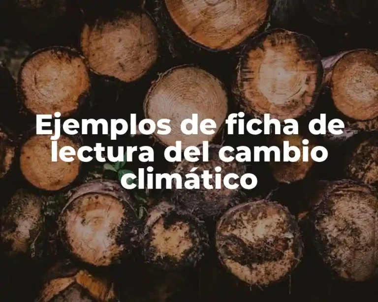 Ejemplos de ficha de lectura del cambio climático