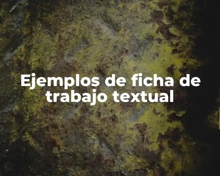 Ejemplos de ficha de trabajo textual