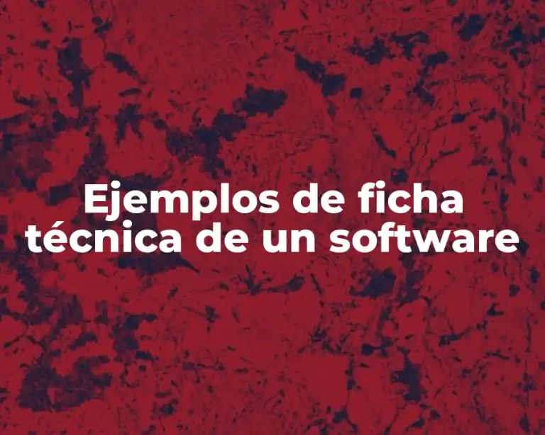 Ejemplos de ficha técnica de un software