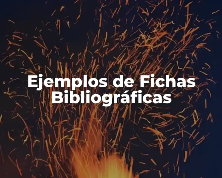 Ejemplos de Fichas Bibliográficas