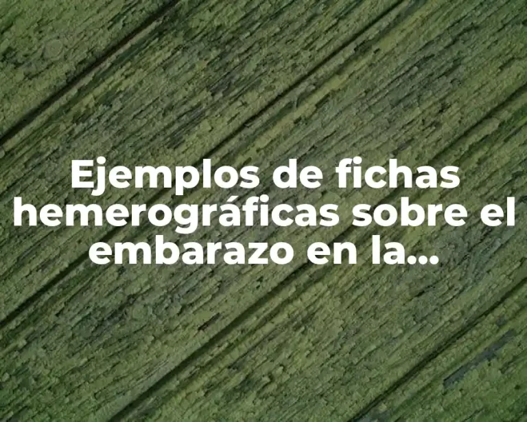 Ejemplos de fichas hemerográficas sobre el embarazo en la adolescencia