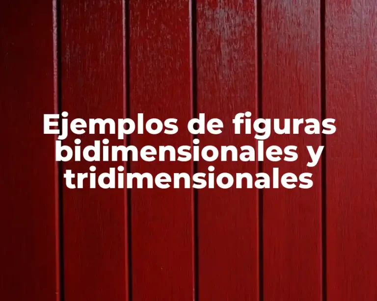 Ejemplos de figuras bidimensionales y tridimensionales