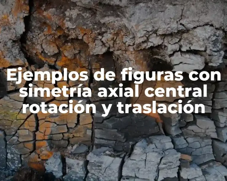 Ejemplos de figuras con simetría axial central rotación y traslación