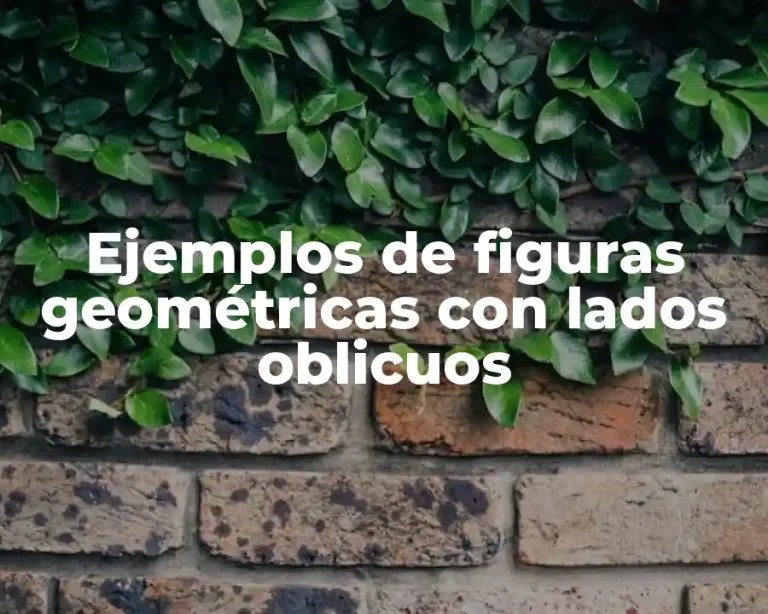 Ejemplos de figuras geométricas con lados oblicuos