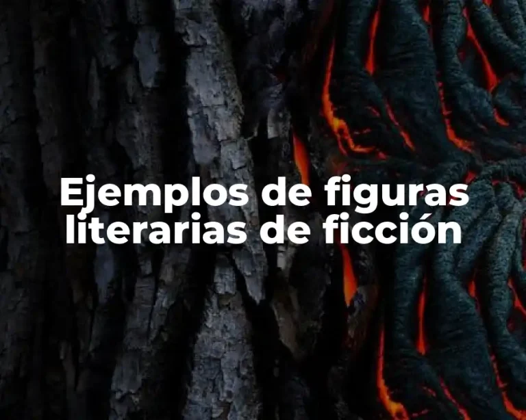 Ejemplos de figuras literarias de ficción