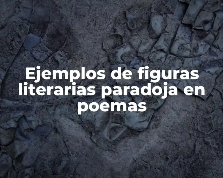 Ejemplos de figuras literarias paradoja en poemas