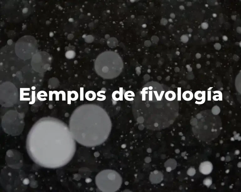 Ejemplos de fivología