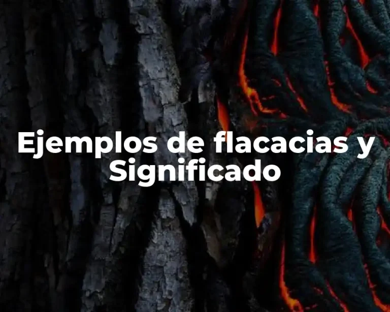 Ejemplos de flacacias y Significado
