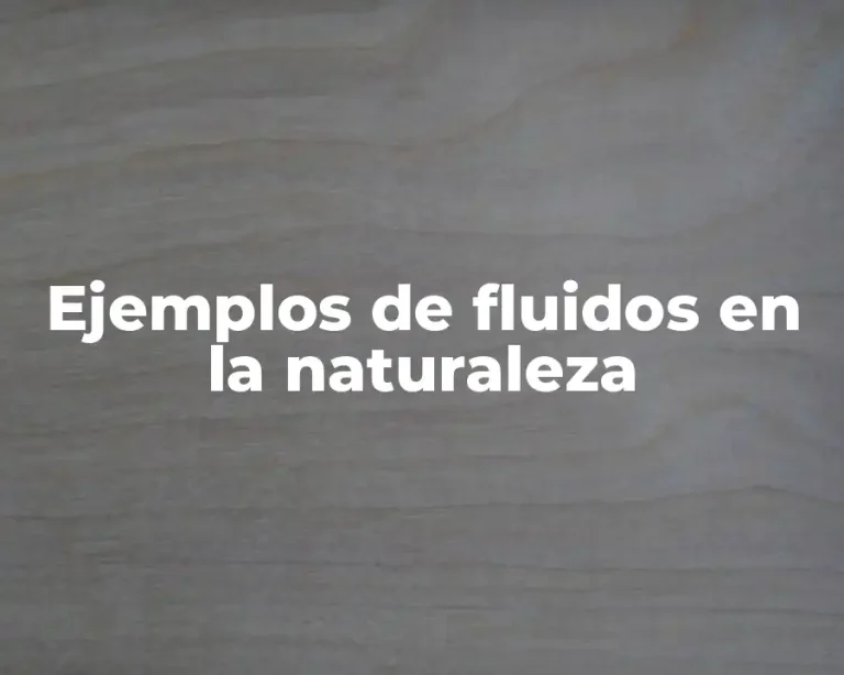 Ejemplos de fluidos en la naturaleza