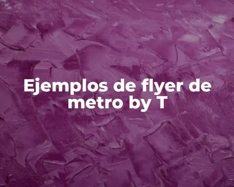 Ejemplos de flyer de metro by T