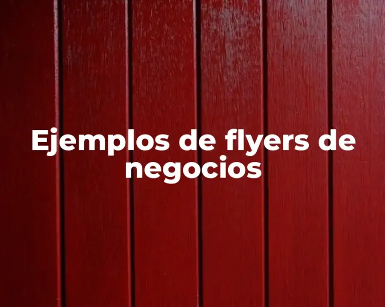Ejemplos de flyers de negocios