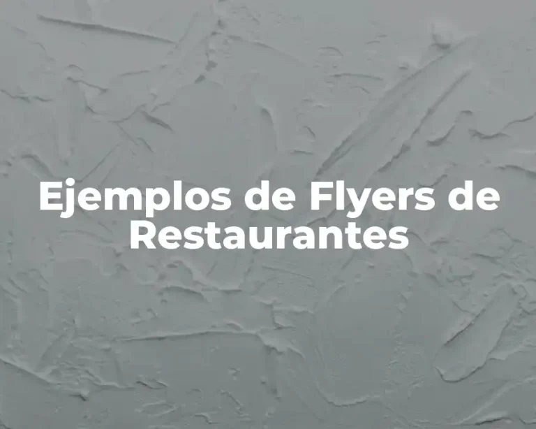 Ejemplos de Flyers de Restaurantes