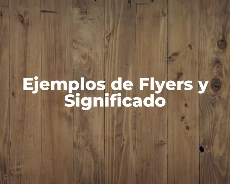 Ejemplos de Flyers y Significado