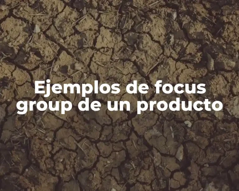 Ejemplos de focus group de un producto