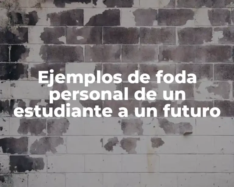 Ejemplos de foda personal de un estudiante a un futuro
