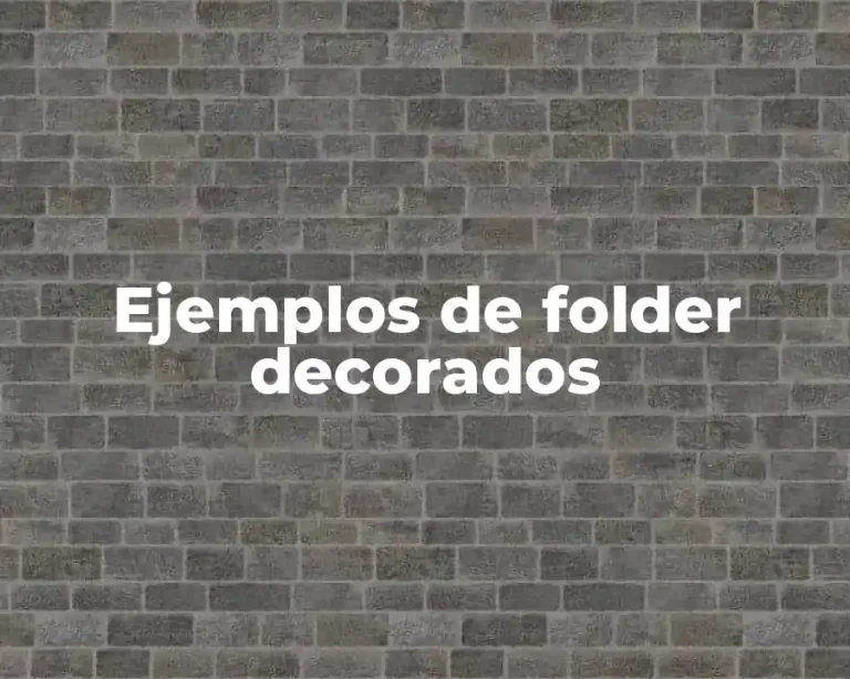 Ejemplos de folder decorados