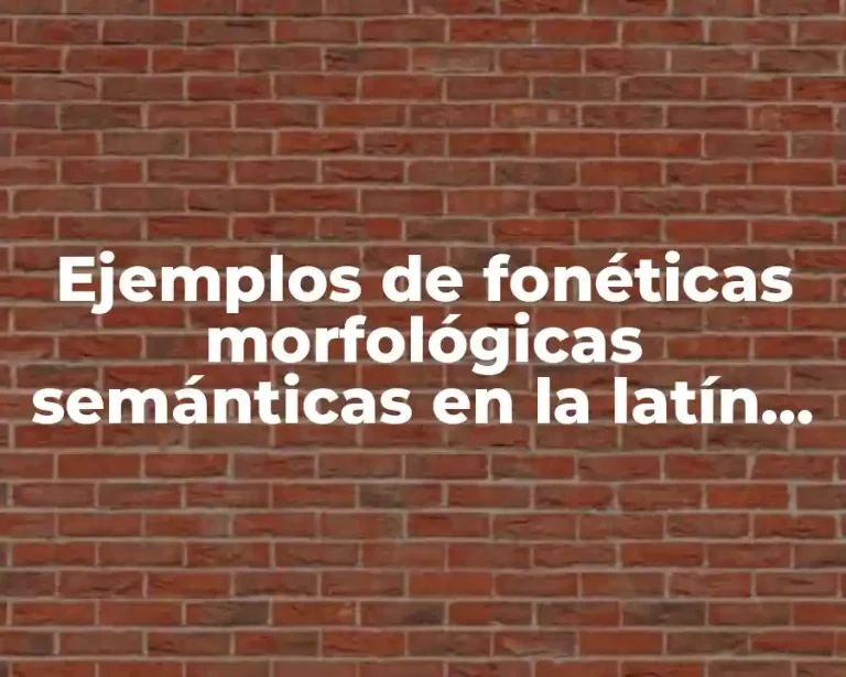 Ejemplos de fonéticas morfológicas semánticas en la latín culto y vulgar